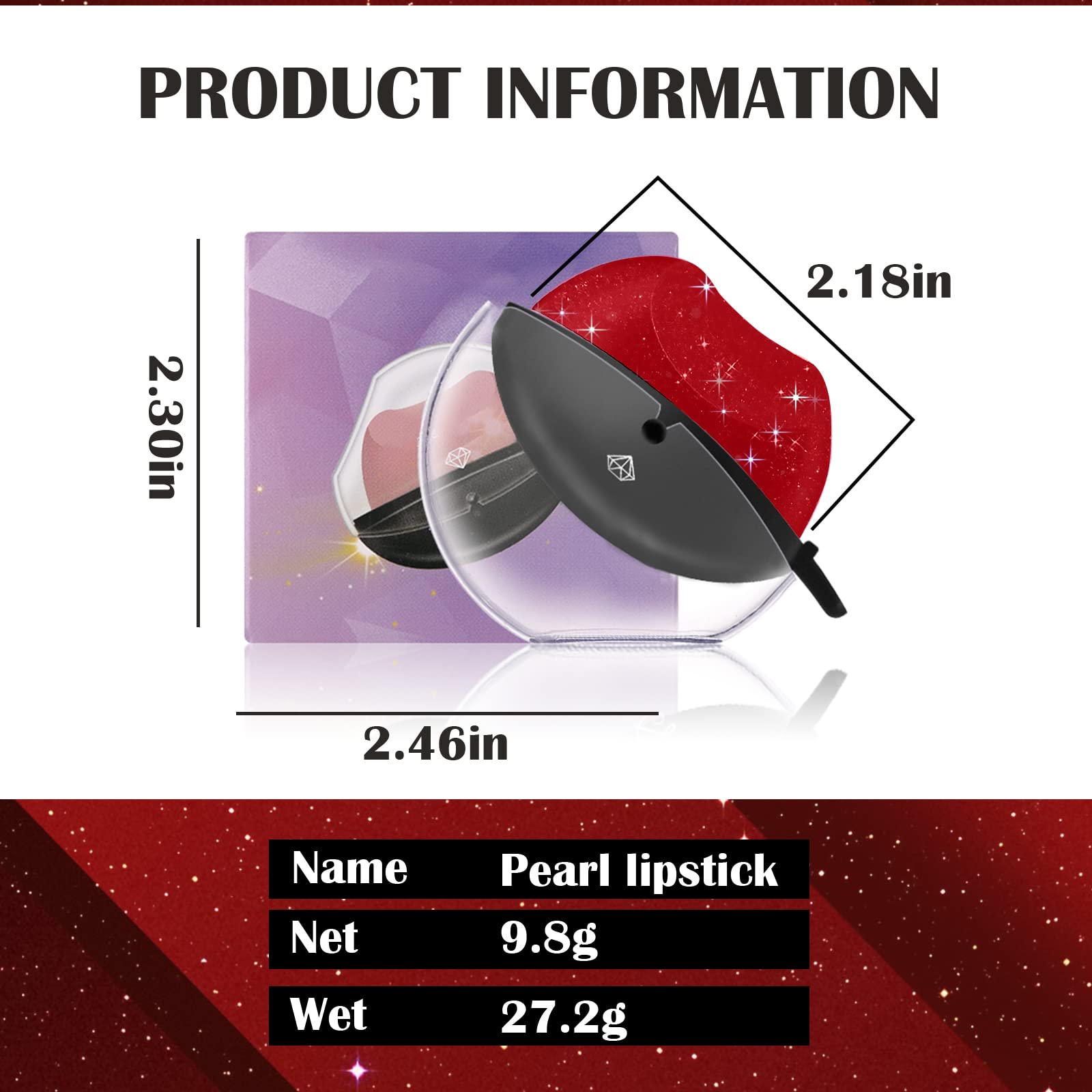 DAGEDA Pearl Lipstick portable design for on-the-go touch ups.
