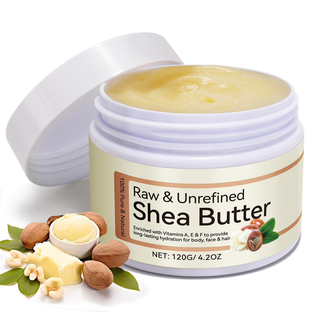 Daiasns African Shea Butter jar 4.2oz highlights rich hydration for dry skin