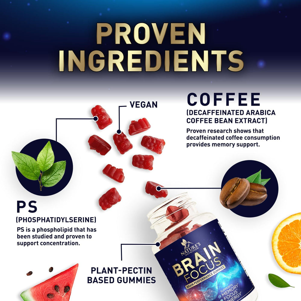 Daily brain health gummies on a desk