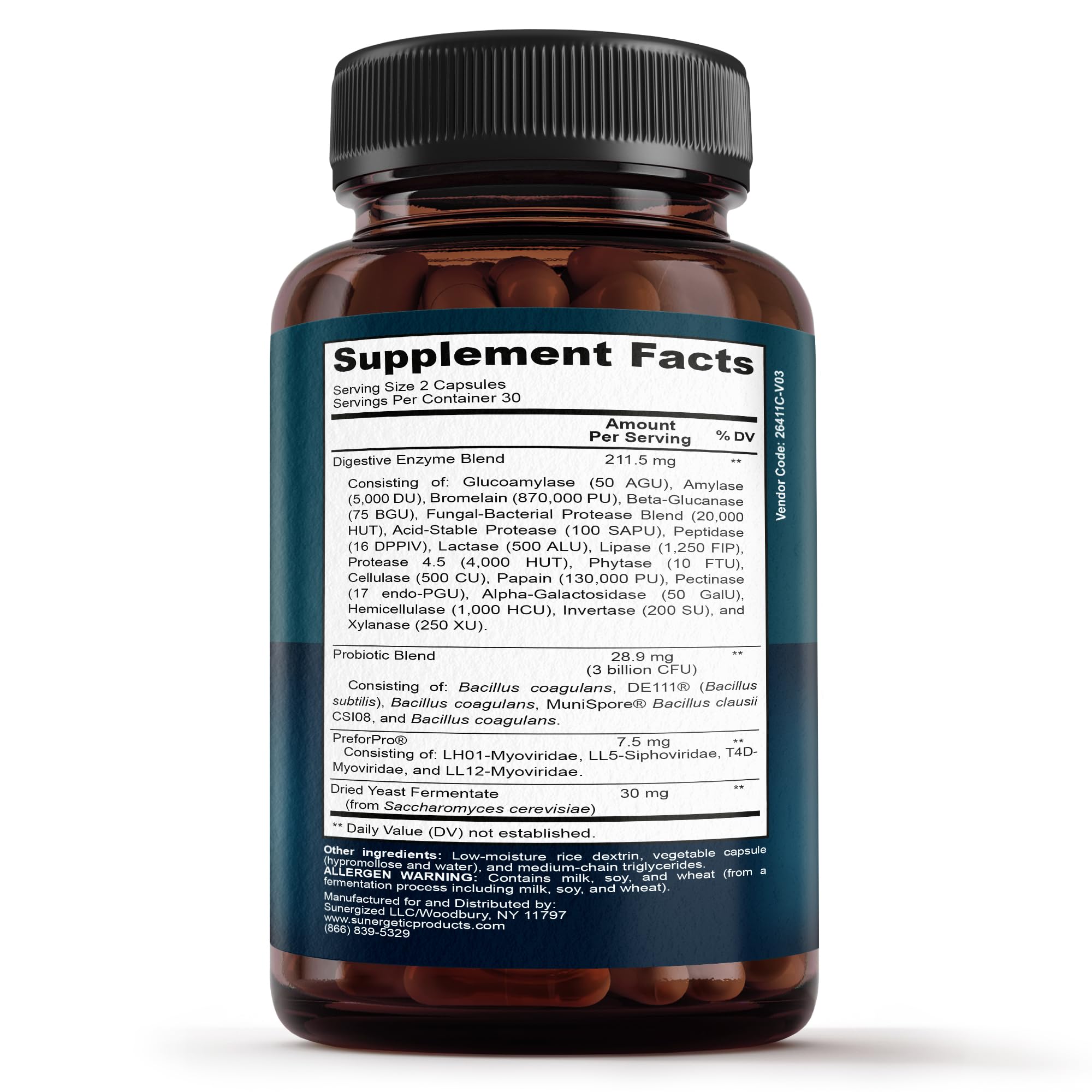 Dosage instruction: two capsules daily