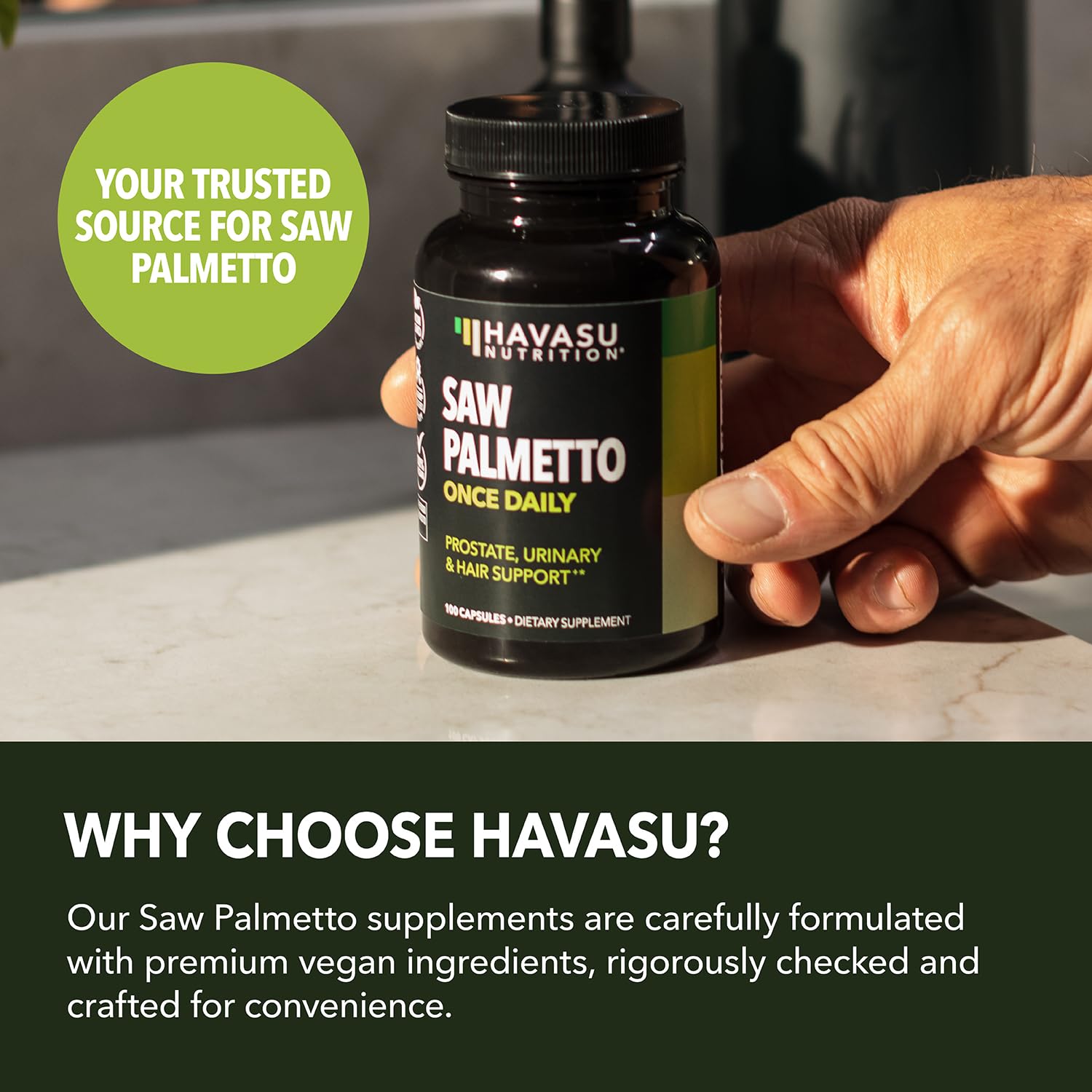 Packaging showing daily-dose capsules for one-a-day use