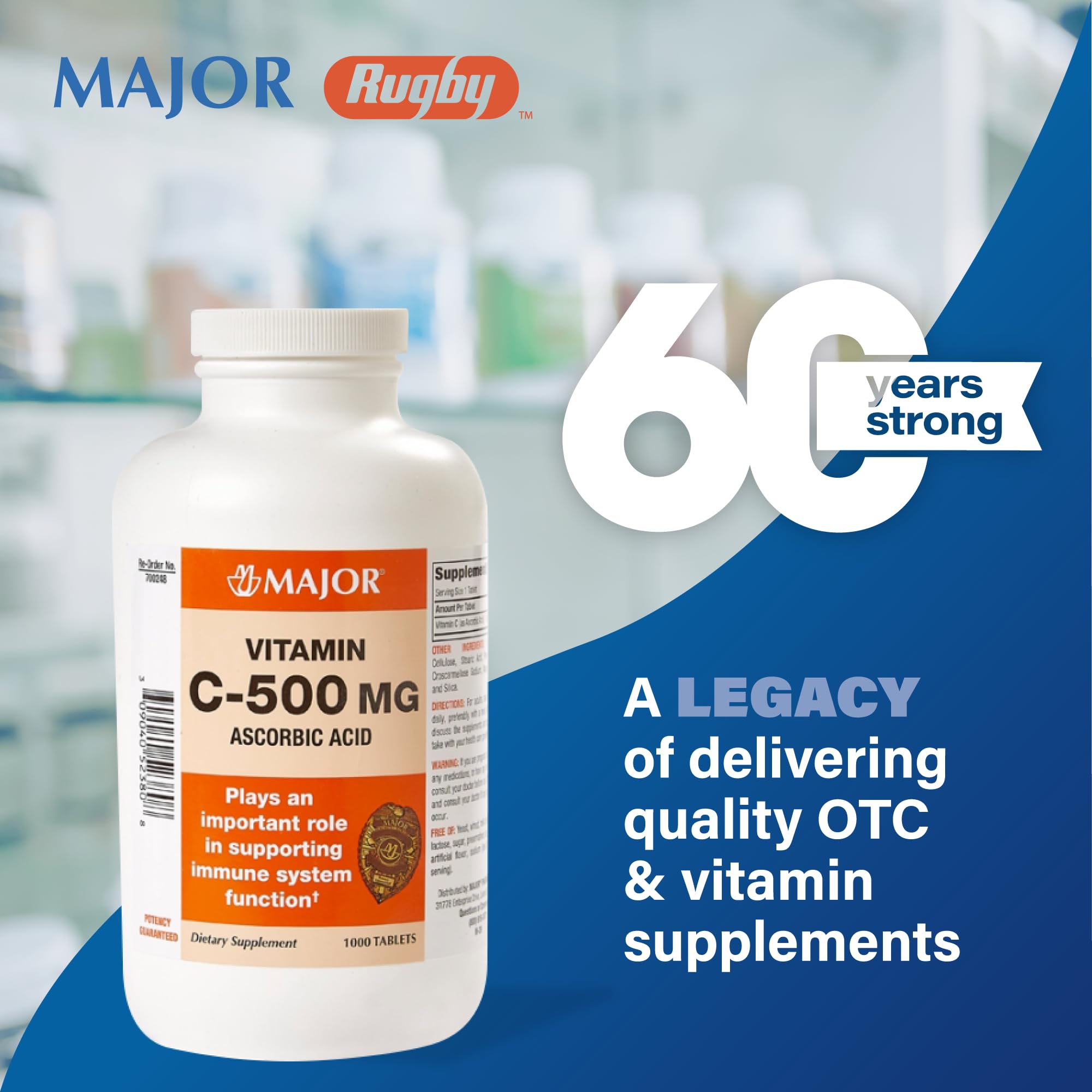 Daily dosage of a 500 mg Vitamin C tablet