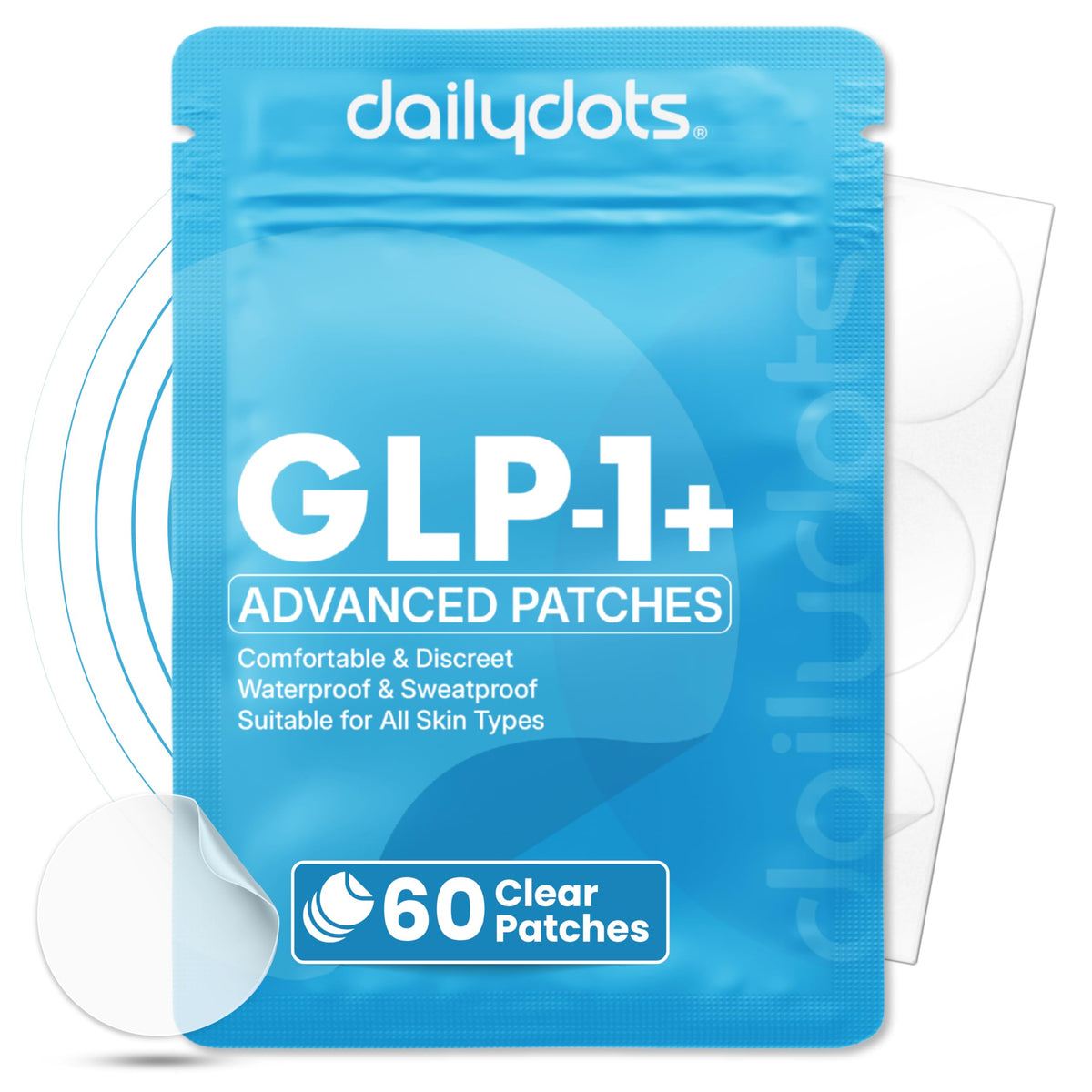 Daily Dots GLP-1 patch applied to a clean forearm