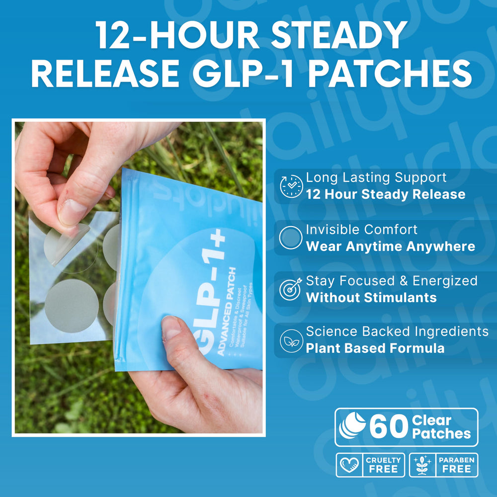 Ultra-thin, discreet GLP-1 patch worn under clothing