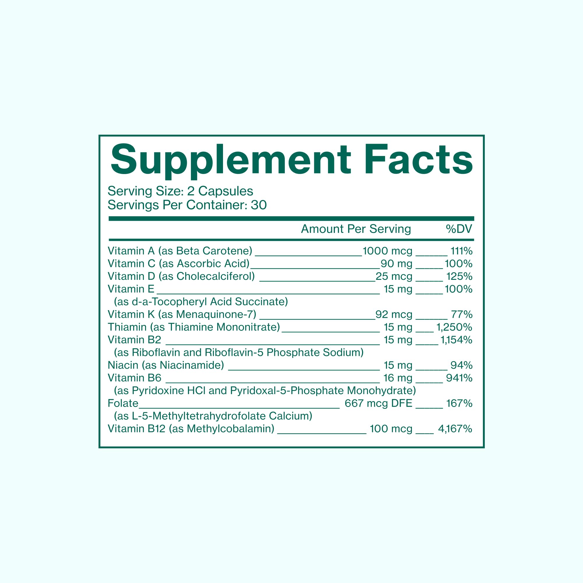 Daily Love serving size: 2 capsules per day