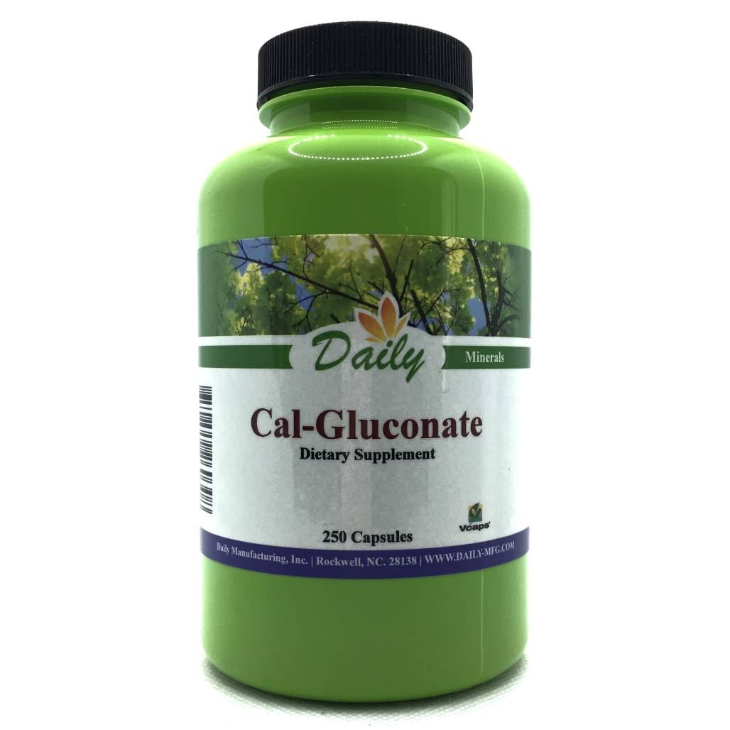 Bottle label for Daily Manufacturing Calcium Gluconate