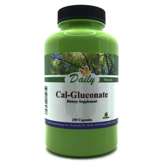 Bottle label for Daily Manufacturing Calcium Gluconate