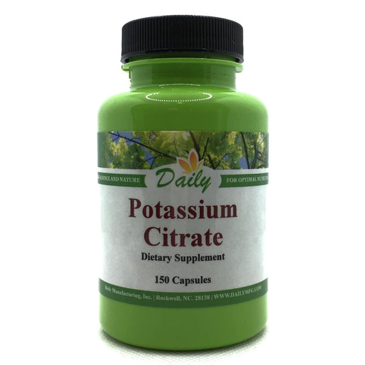Daily Manufacturing Potassium Citrate bottle label