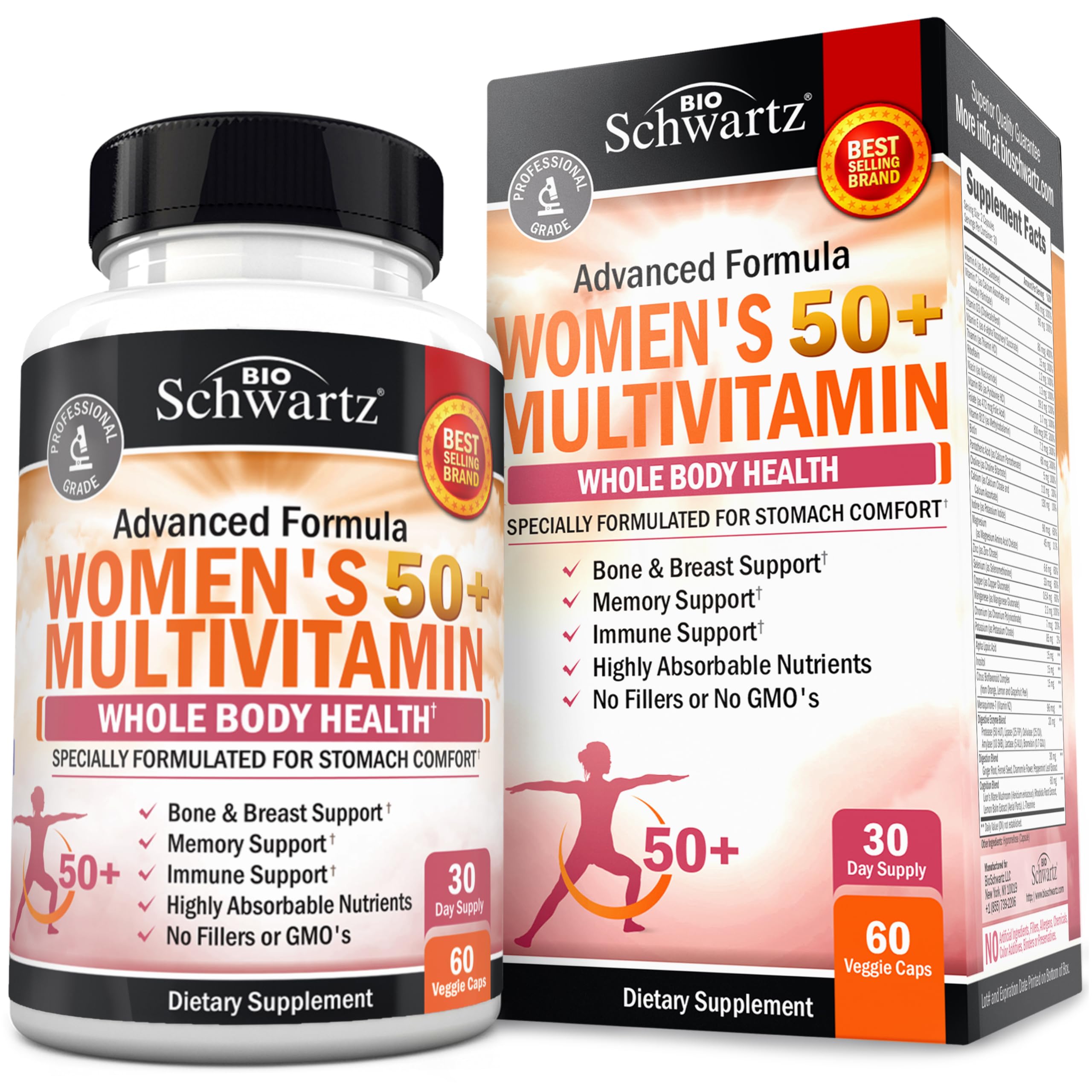 Bottle of Daily Multivitamin for Women 50+