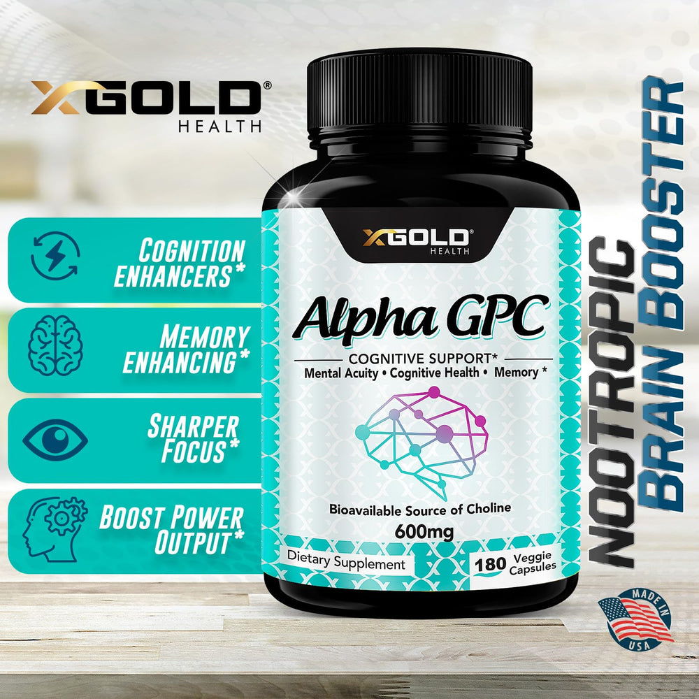 Daily nootropic brain boost image featuring Alpha GPC