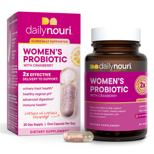 Daily Nouri Women’s Probiotic bottle with label