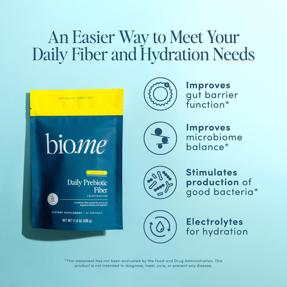 Lemonade flavored prebiotic fiber powder for digestion and hydration