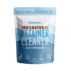 Base & Clean Daily Refresher powder in a recyclable resealable pouch