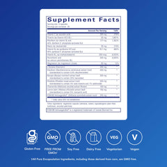 Closeup of Daily Stress Formula capsules for easy daily use.