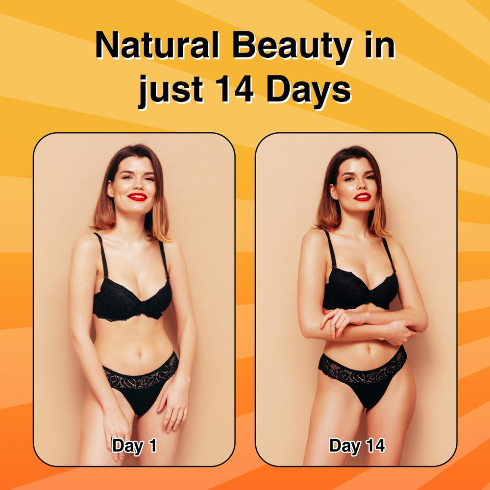 Lifestyle image showing daily skincare routine with Daily Tanning Gummies