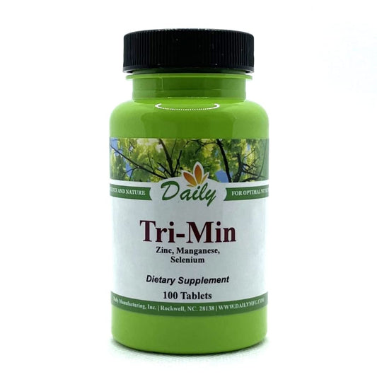 Front view of Daily Tri-Min bottle