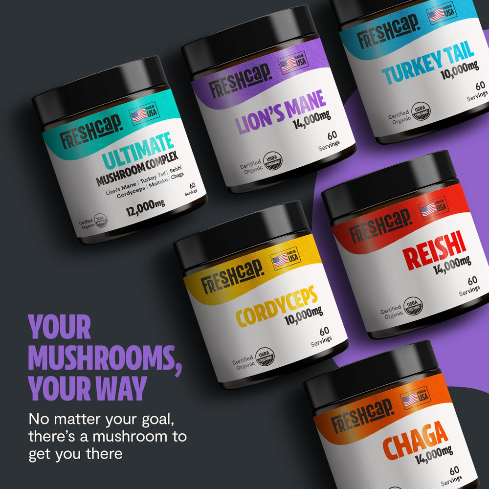 Daily use of mushroom powder in a drink or smoothie