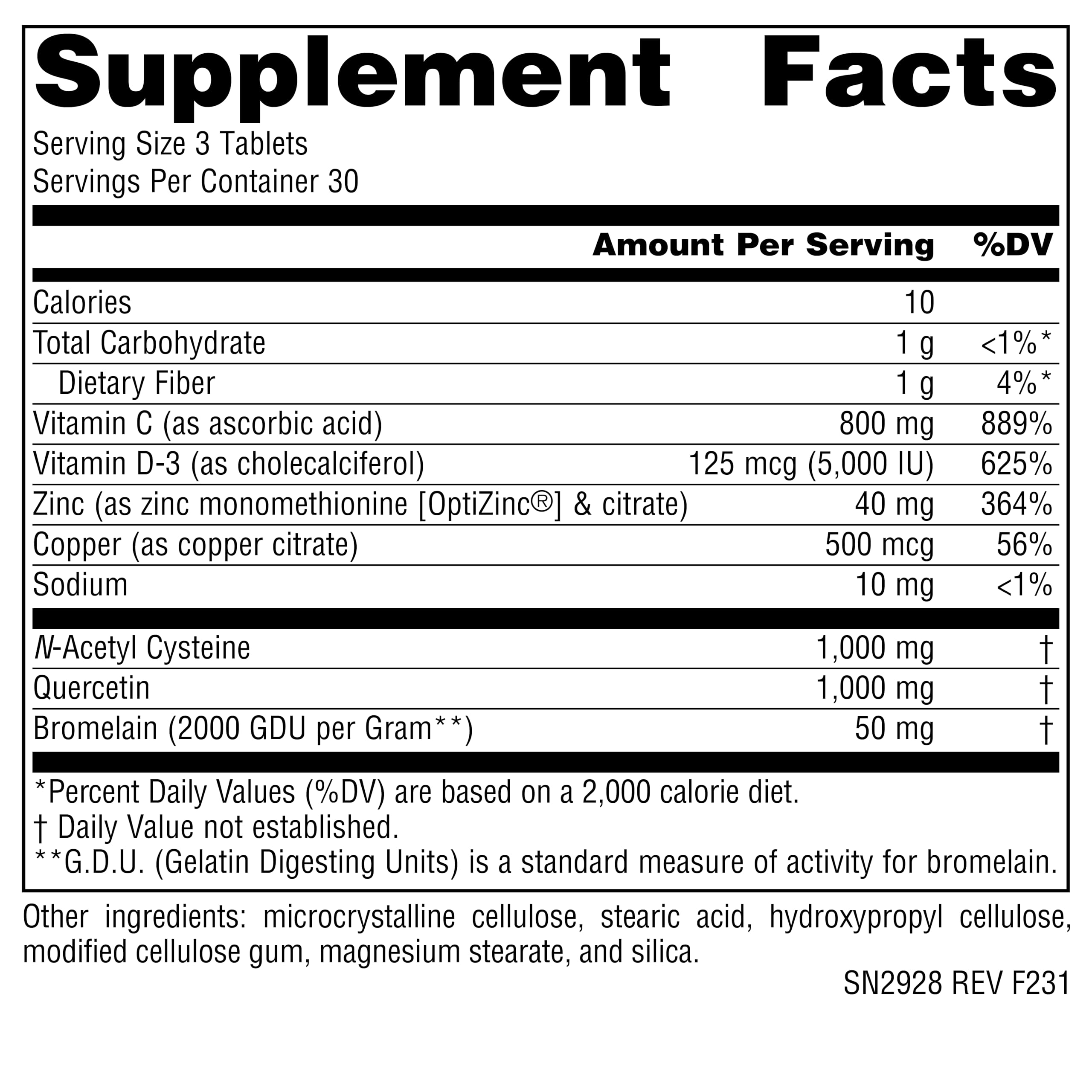 Recommended usage: three tablets daily with a meal