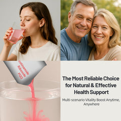 Bottle and packaging highlighting daily energy and cellular support