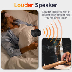 DailyBody Sound Machine compact size on a nightstand for travel ready use.