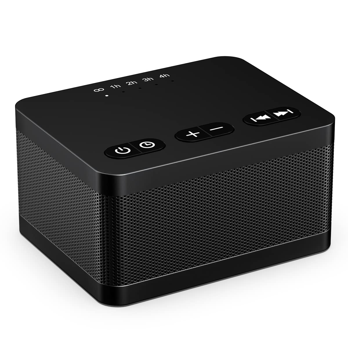 DailyBody Sound Machine front view in black, compact bedside design.