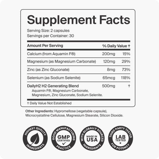 Product image showing DailyH2 as hydrogen water tablet alternative