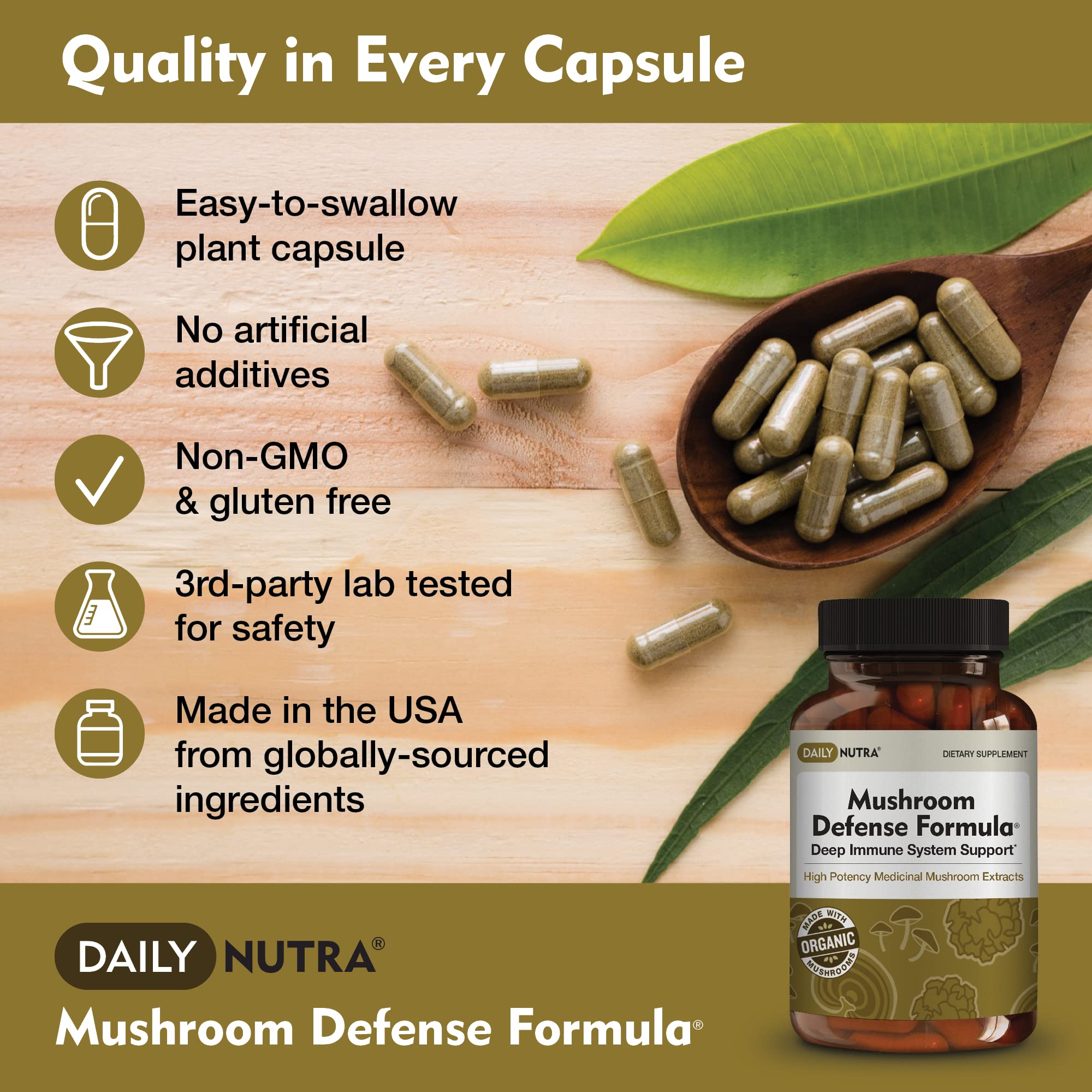 All-natural, vegan, gluten-free supplement with no fillers