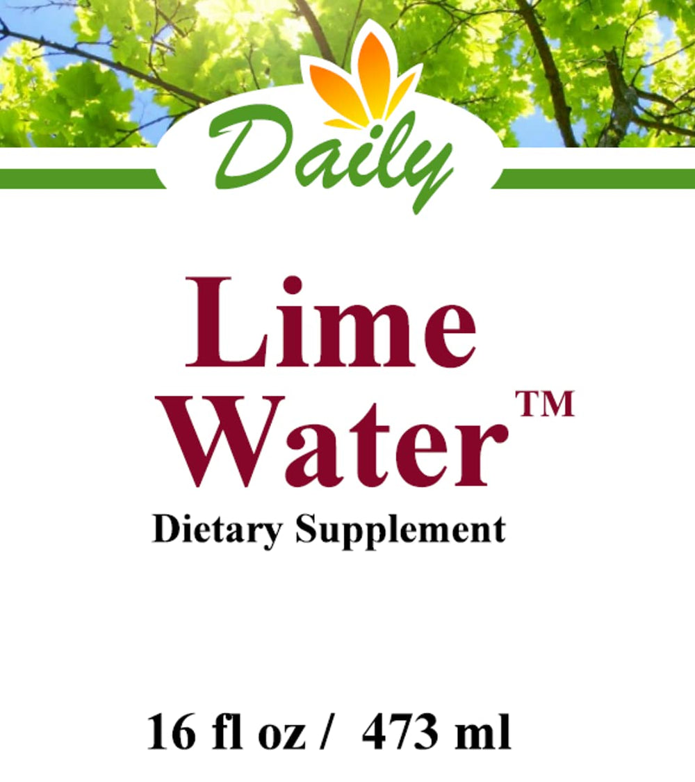 Serving idea: glass of lime water with two tablespoons shown