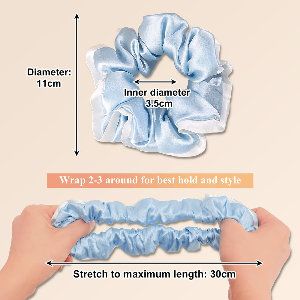 Daisysilk silk scrunchie close-up shows smooth glide to reduce snagging