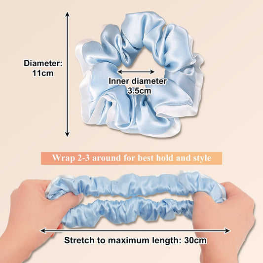 Daisysilk silk scrunchie close-up shows smooth glide to reduce snagging