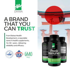 Daiwa PeakImmune4 bottle back label close-up