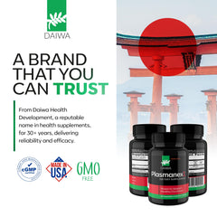 Daiwa Plasmanex 1 packaging with 60 vegan capsules