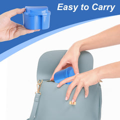 Denture care set and holder box in PVC