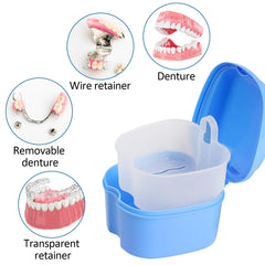 White denture case cup