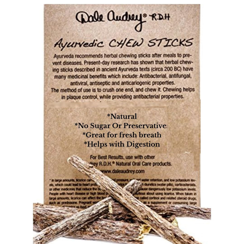 Dale Audrey Ayurvedic Chew Sticks product image with licorice root and neem