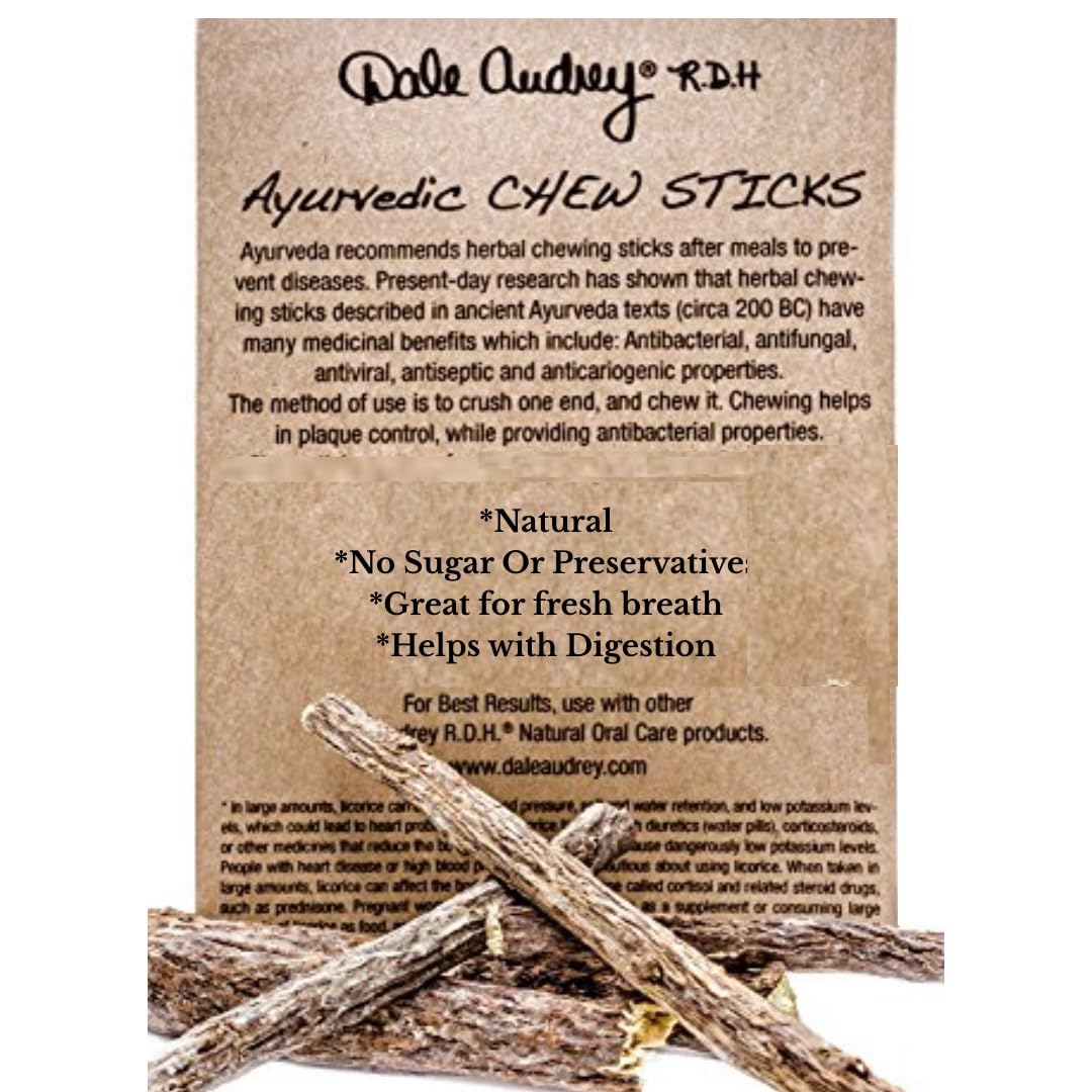 Dale Audrey Ayurvedic Chew Sticks product image with licorice root and neem