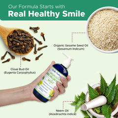 Natural and organic formula label on bottle