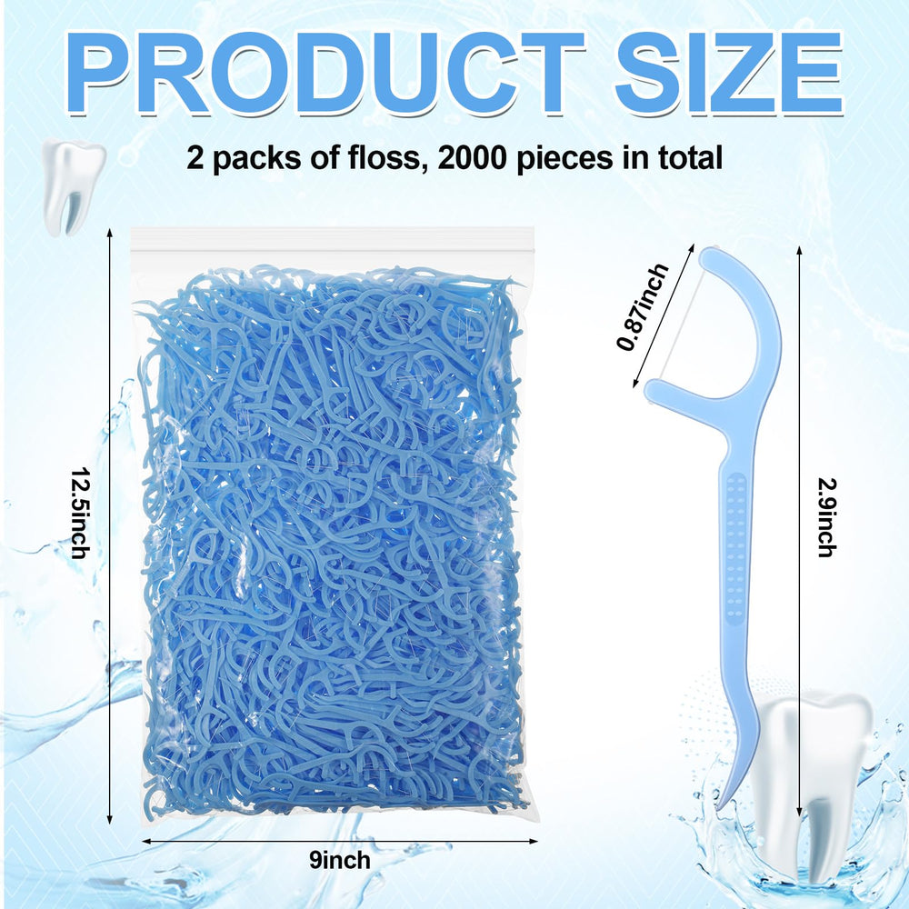 Bulk 2000 dental floss picks for family and office use