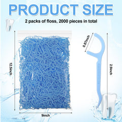 Bulk 2000 dental floss picks for family and office use
