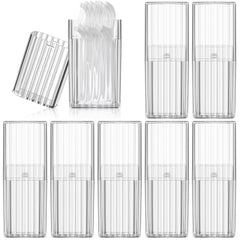 Dandat 8-piece floss holder set in white