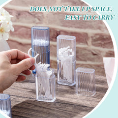 Portable dental care case for floss and cotton swabs
