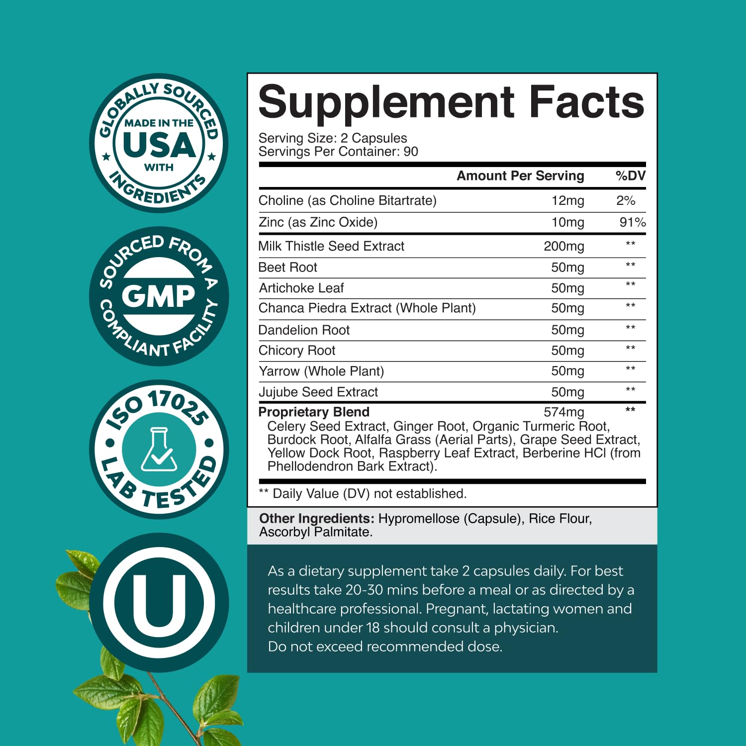 Dandelion root and artichoke extract for liver detox