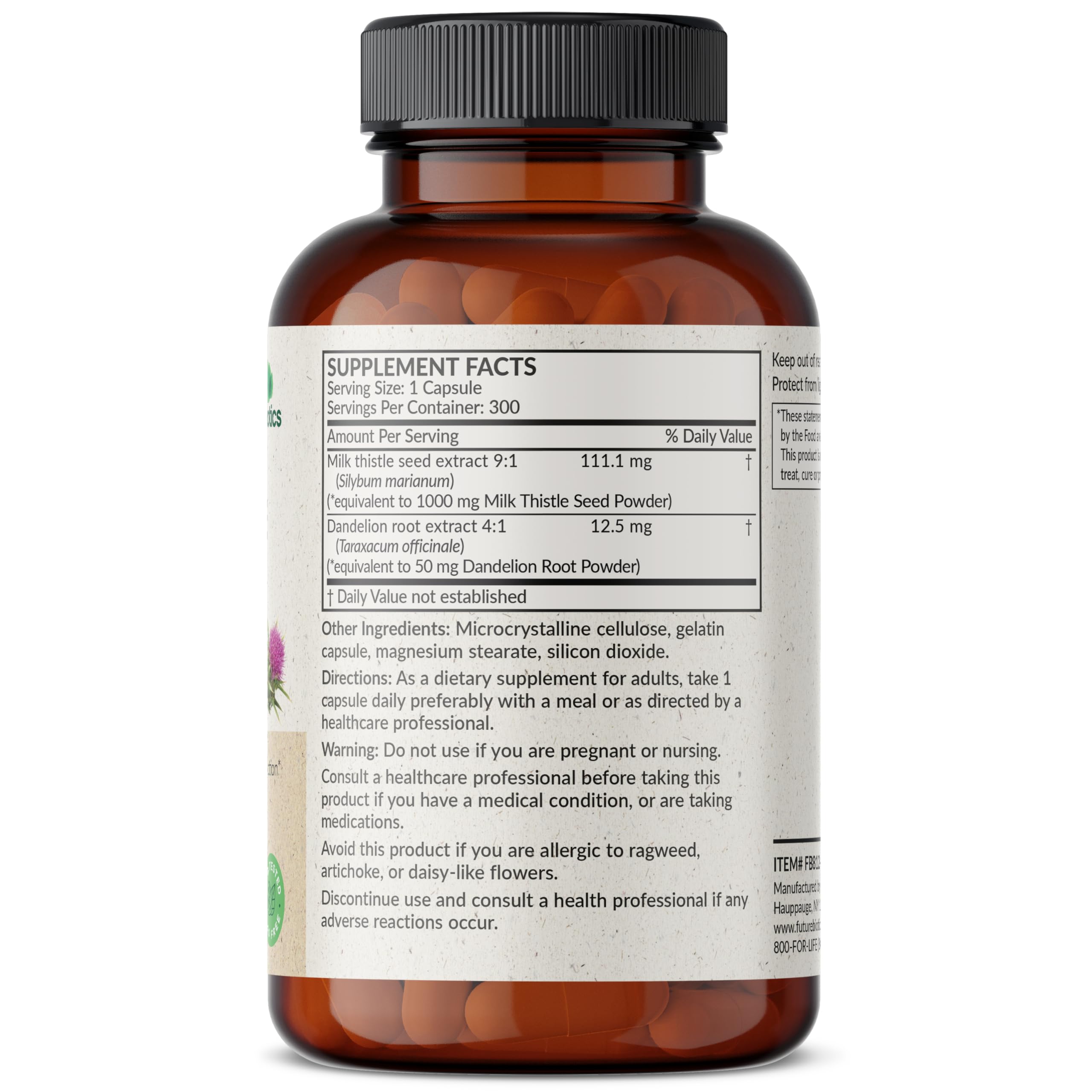 Dandelion root ingredient for detox support