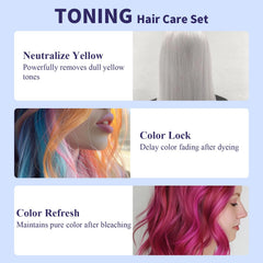 Danliss hair care set display highlights all-in-one purple care system