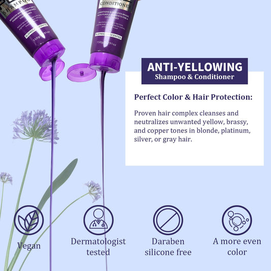 Danliss sulfate-free purple shampoo lather closeup showing gentle cleansing