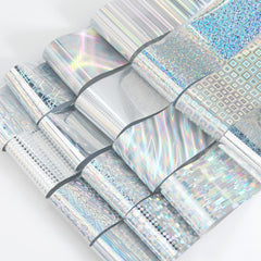 DANNEASY iridescent nail foil butterfly-flower design adds vibrant accents for nails.