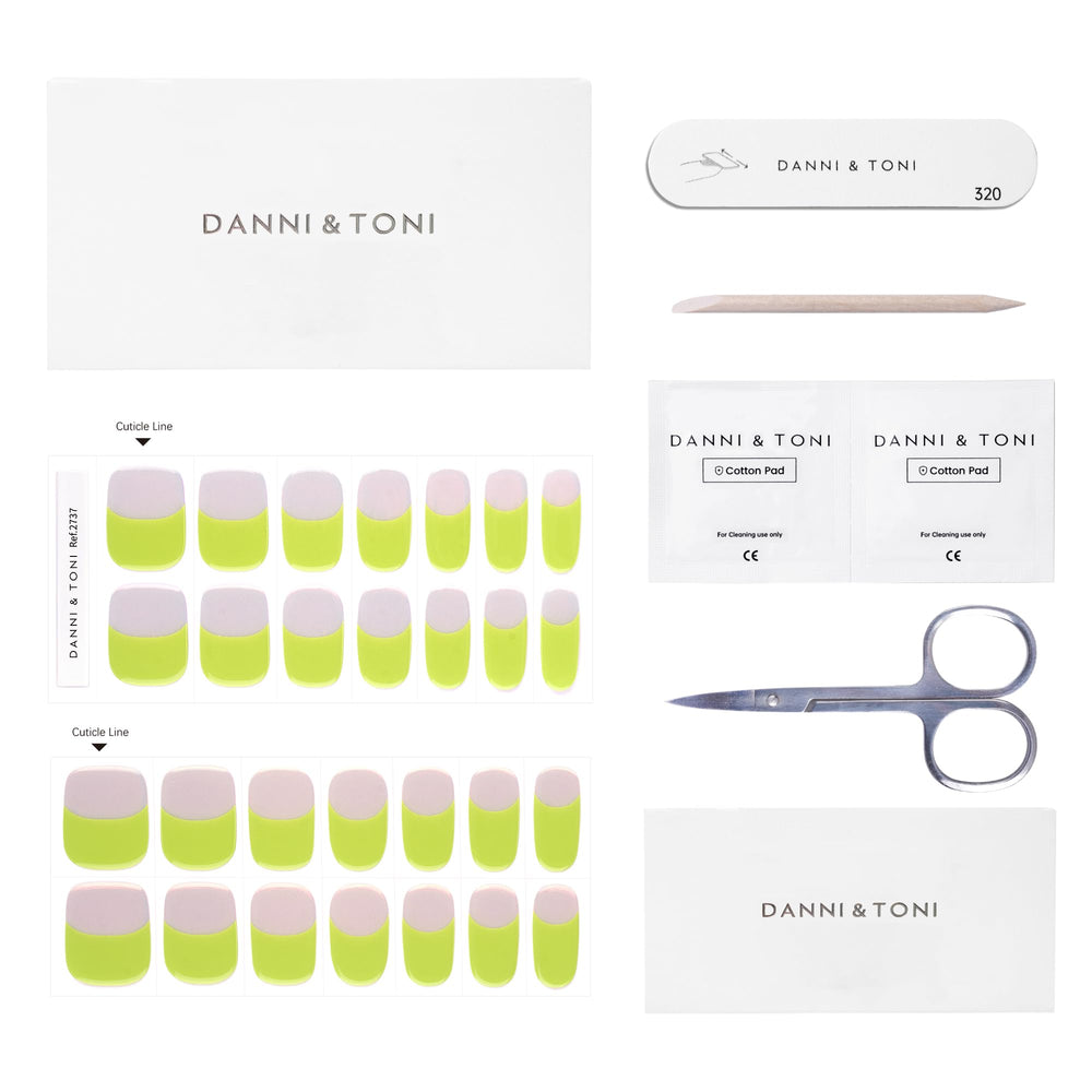 DANNI & TONI neon petal wraps for vibrant, long-lasting manicure.