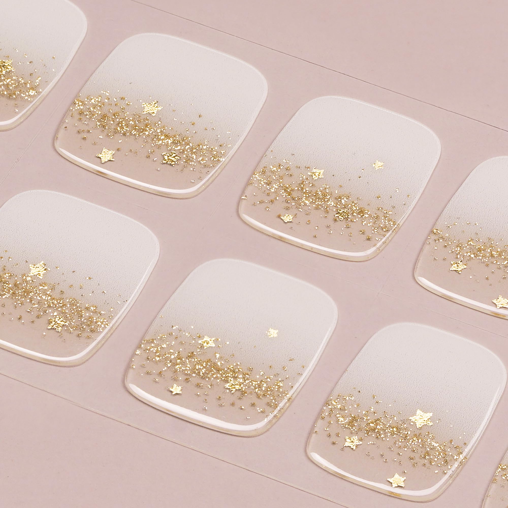 DANNI TONI easy-apply gel strips for precise, salon-like pedicure results.