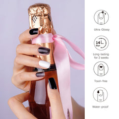 DANNI TONI monochrome marble nail wraps for chic, durable nails