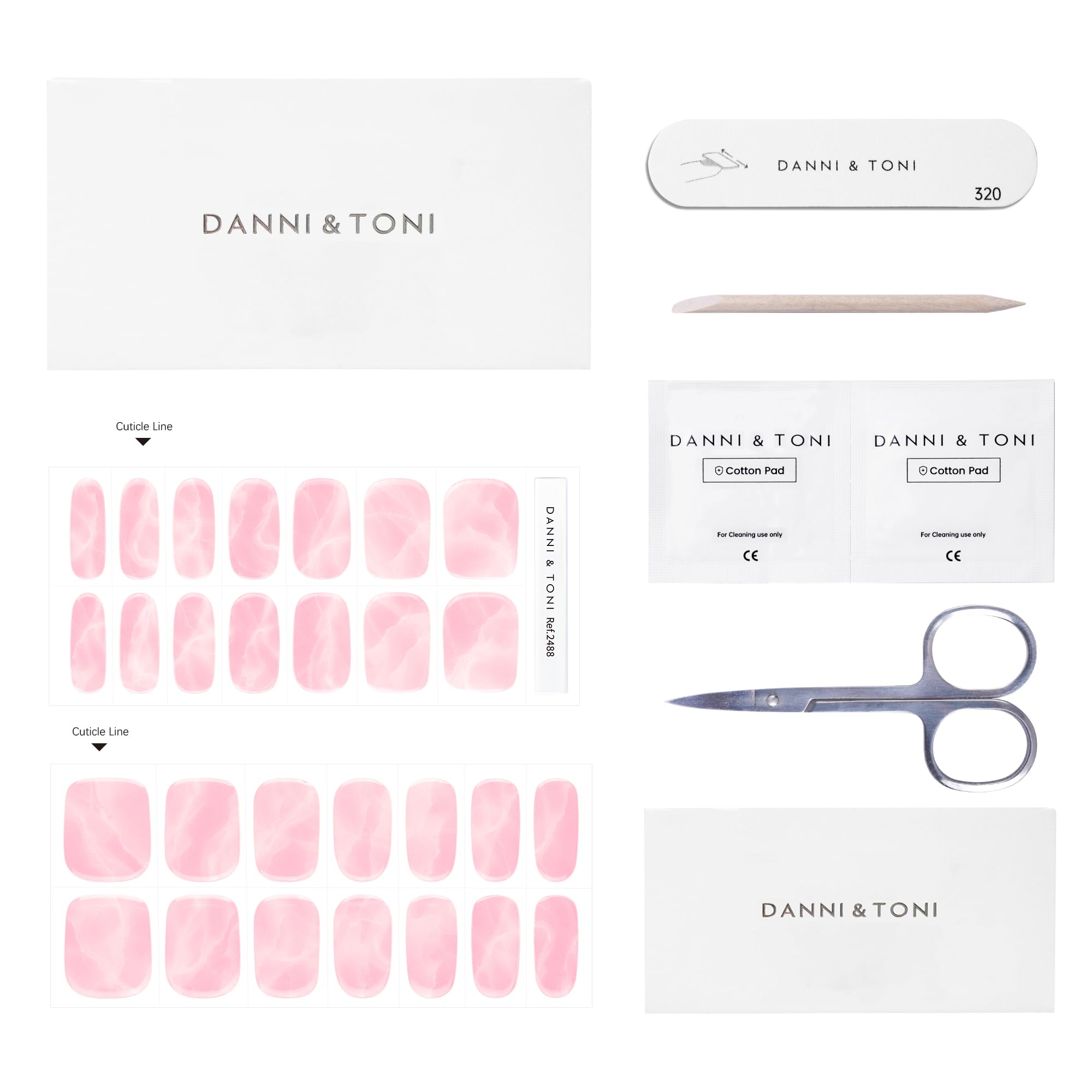 No-drying-time advantage of DANNI & TONI gel nail strips